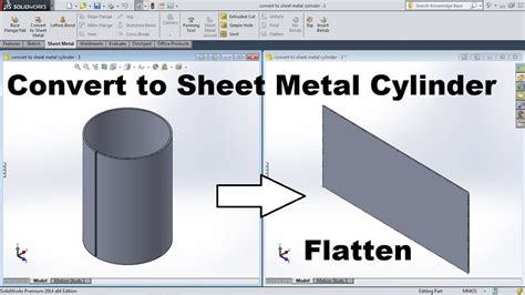 cylindricity in sheet metal parts|solidworks sheet metal cylinder.